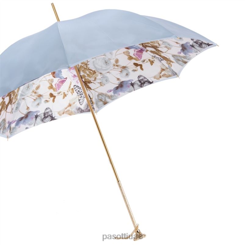 مظلة | 189 58979-4 ص 16 - مظلة طبيعة زرقاء فاتحة مع فراشات PASOTTI Z446V354